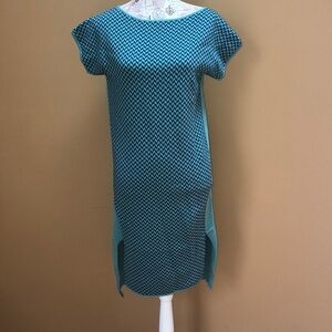 Tia Cibani Teal Sweater Sheath Dress 2